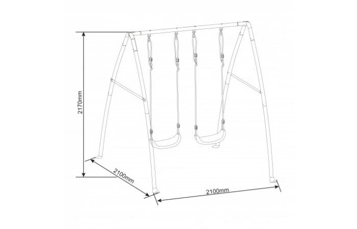 AXI Dubbele Metalen Schommel - Image 2