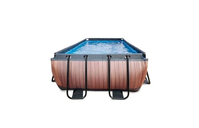 Exit Wood Zwembad 400x200x100cm Met Pomp Bruin - Image 2