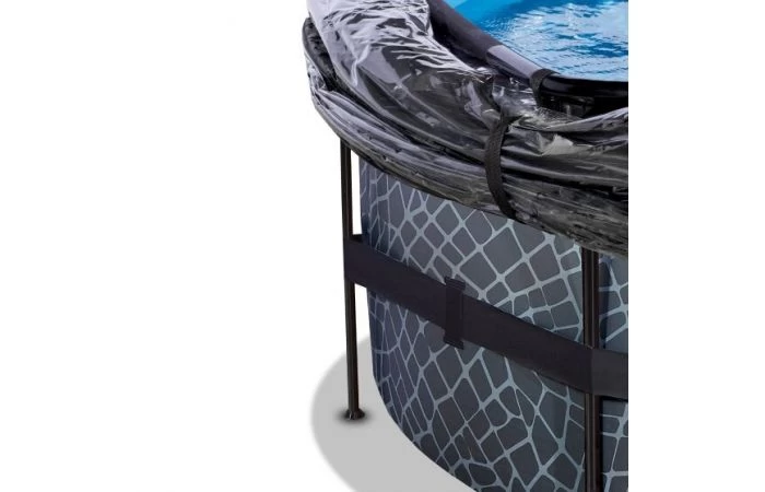 EXIT Zwembad ø488x122cm Met Overkapping En Zandfilterpomp - Image 8