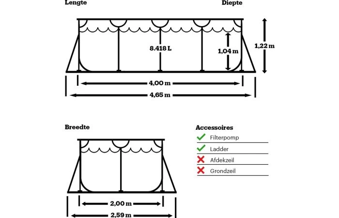 Intex Prism Frame Zwembad 400x200x122 Cm - Image 7