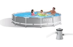 Intex Prism Frame Zwembad (ø366x76 Cm) Met Filterpomp Grijs