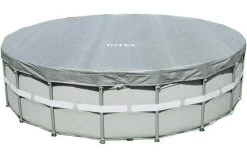 Intex Afdekzeil Zwembad Deluxe 549 Cm Pvc Grijs