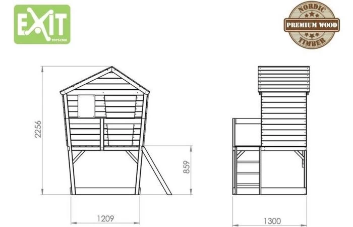 EXIT Aksent Houten Speelhuis - Grijs - Image 4