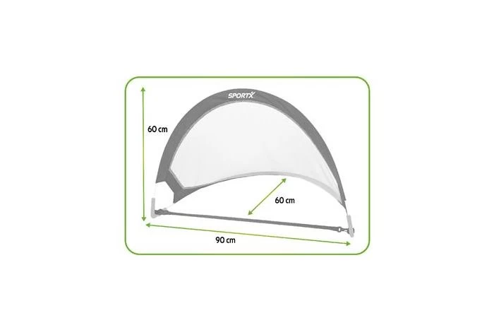 SportX Voetbaldoel Set 2 Goals Zwart/groen - Image 5