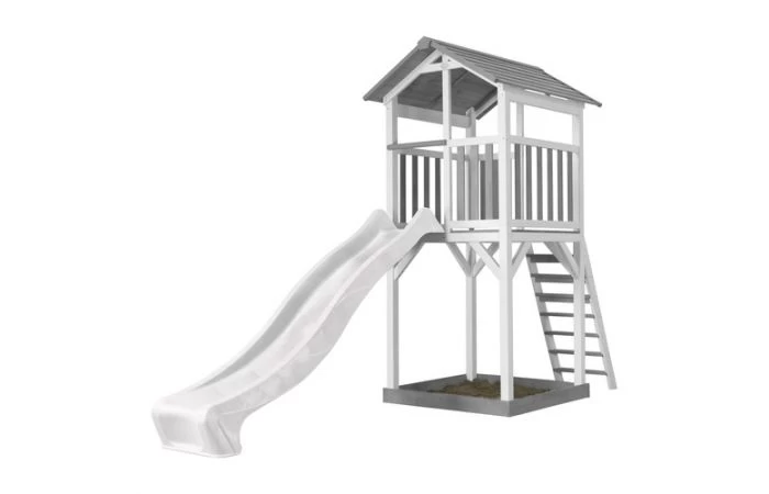 AXI Beach Tower Speeltoren Grijs/wit Met Glijbaan - Image 6