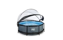 EXIT Zwembad ø244x76cm Met Overkapping En Filterpomp