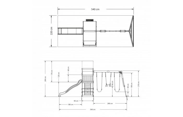 Belmont Speeltoren Met Schommels En Glijbaan - Image 2
