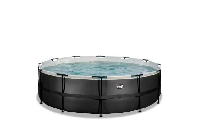 Exit Zwembad Black Leather 488x122cm