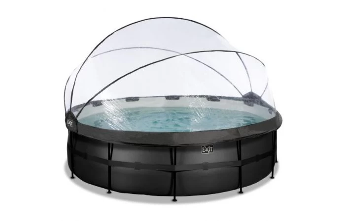 EXIT Zwembad ø488x122cm Met Overkapping En Zandfilterpomp - Image 2