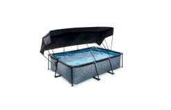 EXIT Zwembad 220x150x65cm Met Schaduwdoek En Filterpomp