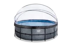 EXIT Zwembad ø450x122cm Met Overkapping En Zandfilter- En Warmtepomp