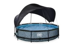 EXIT Zwembad ø244x76cm Met Schaduwdoek En Filterpomp
