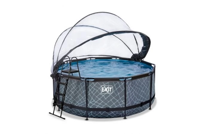 EXIT Zwembad ø360x122cm Met Overkapping En Zandfilter- En Warmtepomp - Image 3