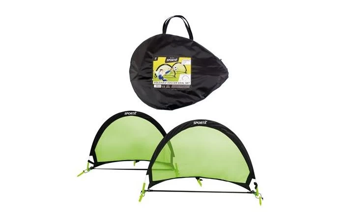 SportX Voetbaldoel Set 2 Goals Zwart/groen