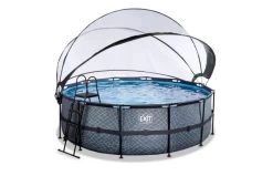 EXIT Zwembad ø427x122cm Met Overkapping En Zandfilterpomp