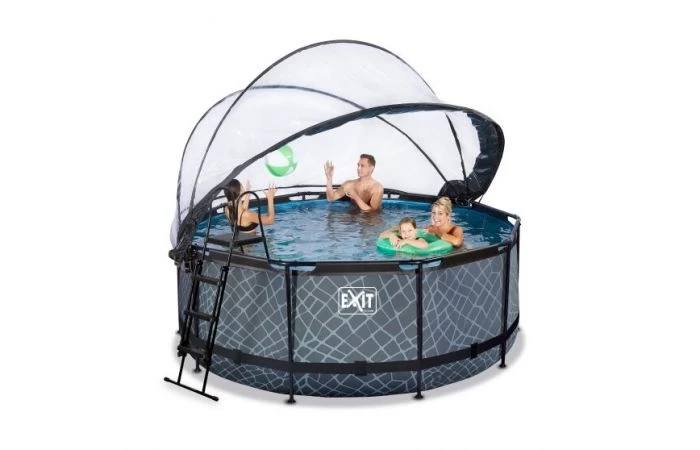 EXIT Zwembad ø360x122cm Met Overkapping En Zandfilter- En Warmtepomp - Image 4