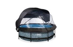 EXIT Zwembad ø300x76cm Met Overkapping, Schaduwdoek En Filterpomp