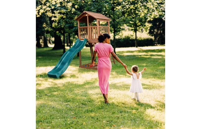 AXI Beach Tower Speeltoren Bruin Groene Glijbaan - Image 5