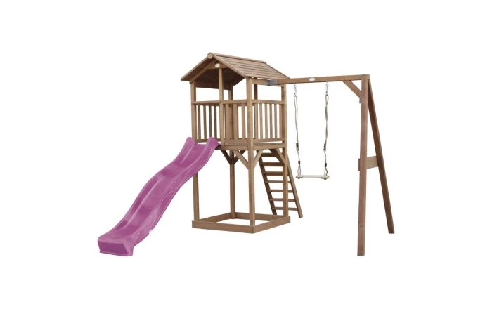 AXI Beach Tower Speeltoren Met Enkele Schommel Bruin