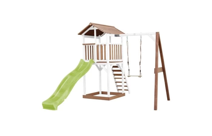 AXI Beach Tower Speeltoren Met Enkele Schommel Bruin/wit - Image 4