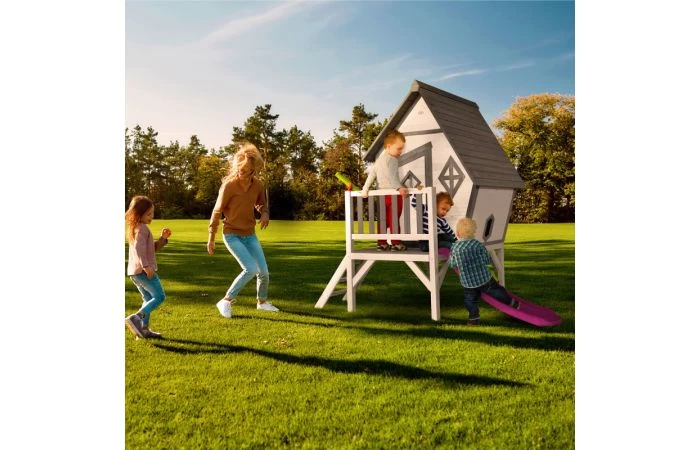 AXI Cabin XL Speelhuis Grijs/wit Met Glijbaan - Image 11