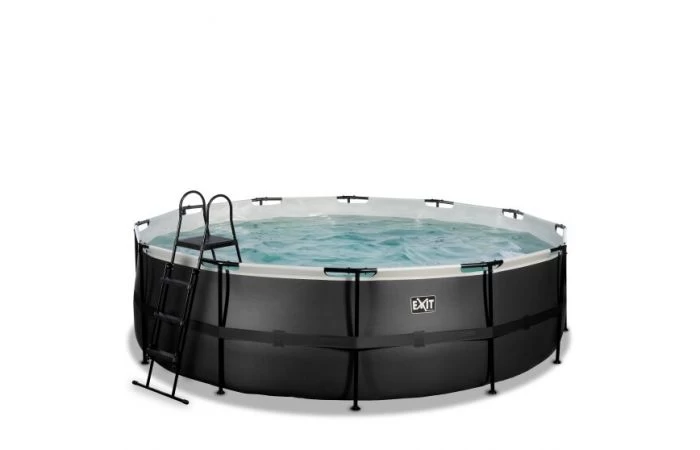 Exit Zwembad Black Leather 488x122cm - Image 2