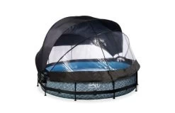 EXIT Zwembad ø360x76cm Met Overkapping, Schaduwdoek En Filterpomp