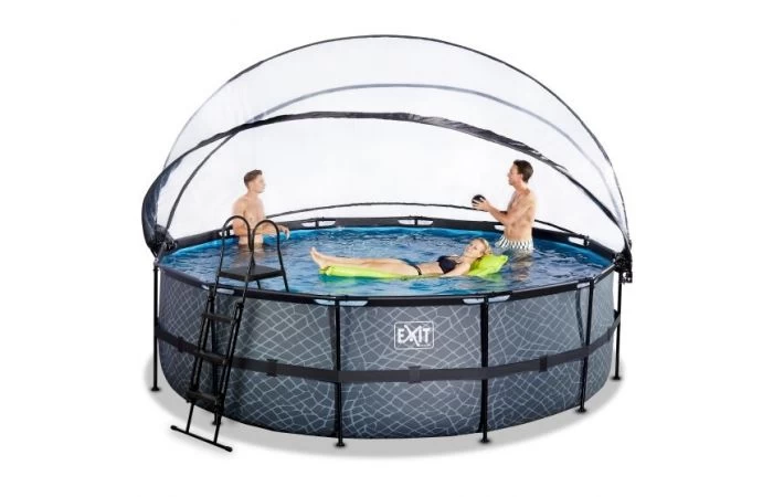 EXIT Zwembad ø488x122cm Met Overkapping En Zandfilterpomp - Image 3
