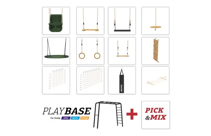 BERG Playbase Large Met Klimmuur, Discschommel En Ringen - Image 7