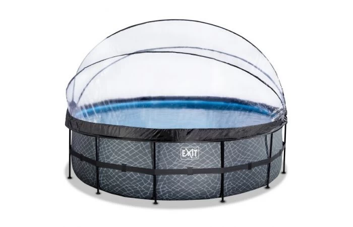 EXIT Zwembad ø488x122cm Met Overkapping En Zandfilterpomp - Image 9