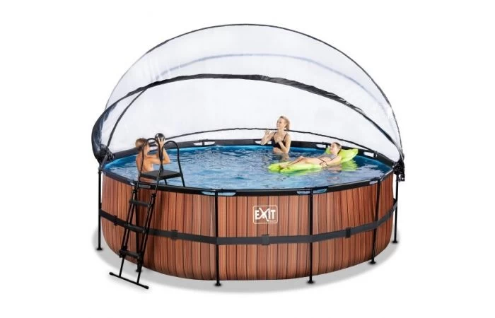 EXIT Zwembad ø488x122cm Met Overkapping En Zandfilterpomp - Image 4