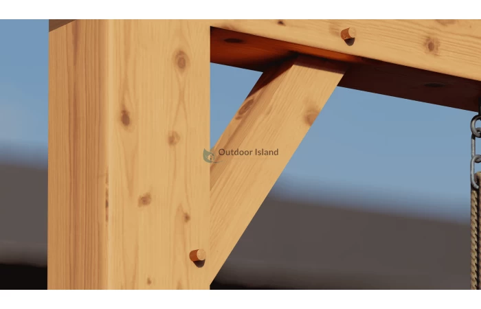 Outdoor Island Authentieke Schommel Met Glijbaan Woody - Image 8