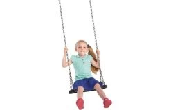 KBT Rubberen Schommelzitje - 'curve' - Rvs Kettingset - 2.5 M (eff: 2.0 M) - Zwart