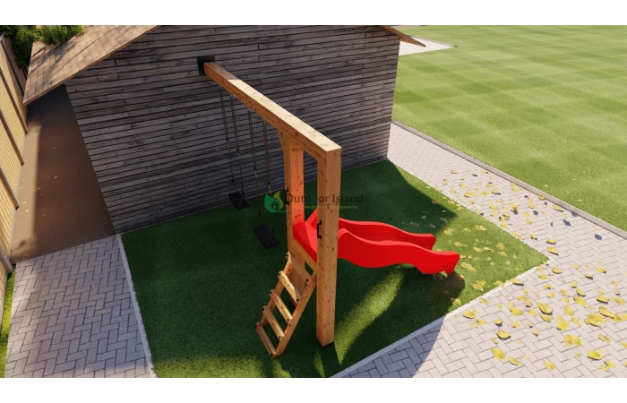 Outdoor Island Authentieke Schommel Met Glijbaan Woody - Image 5